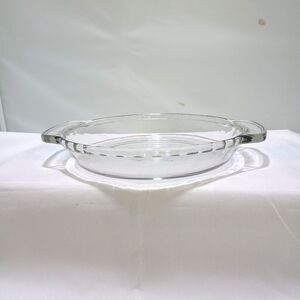 Vintage Anchor Hocking Ovenware 9" Deep Glass Pie Plate with Handles